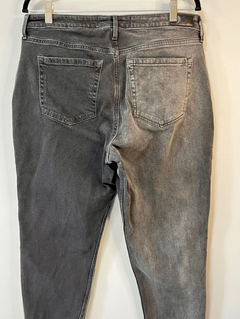 Hollister Two-Tone Black and Gray Split Jeans